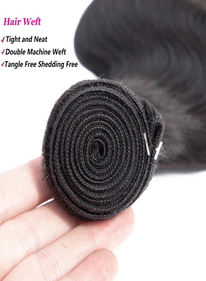 Superfect Brazilian Human Hair Bundles Body Wave 24 Inch 1 Bundle Human Hair Weave 12A 100% Unprocessed Virgin Hair Extensions Single Bundle Natural Black Color (Body Wave 1 Bundle, 24) - Image 3